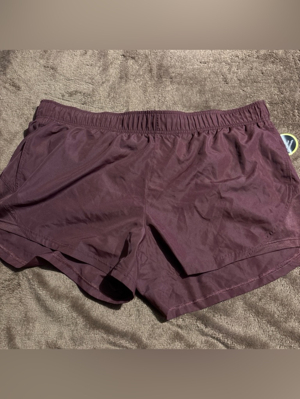 Athletic Works Women's Maroon Athletic Shorts with Elastic Waist